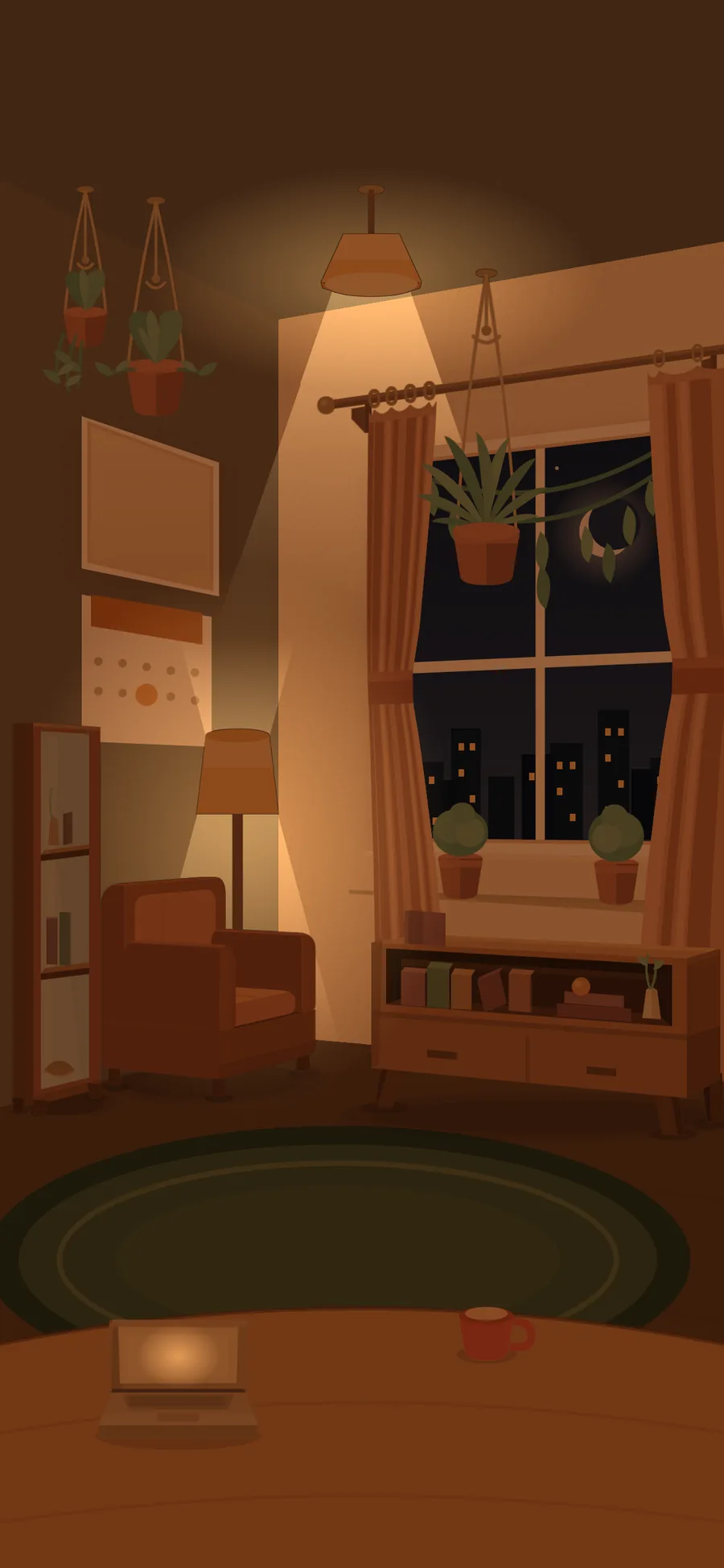Das Zimmer um 18:30 Uhr — abend.