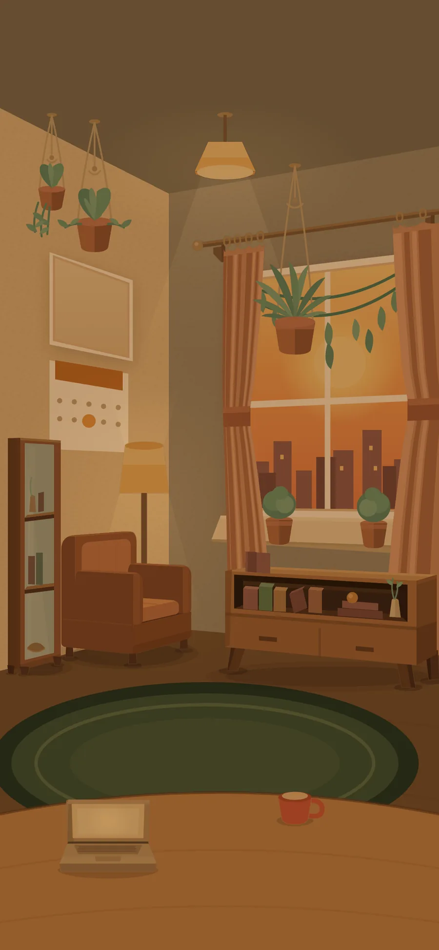 Das Zimmer um 5:30 Uhr — dämmerung.