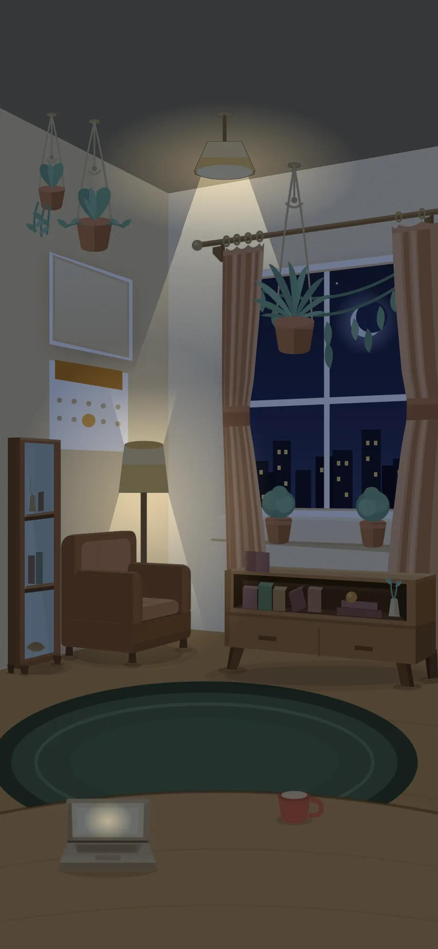 Das Zimmer um 21:30 Uhr — nacht.
